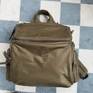 Men's Olive Green Multi-Pocket Backpack